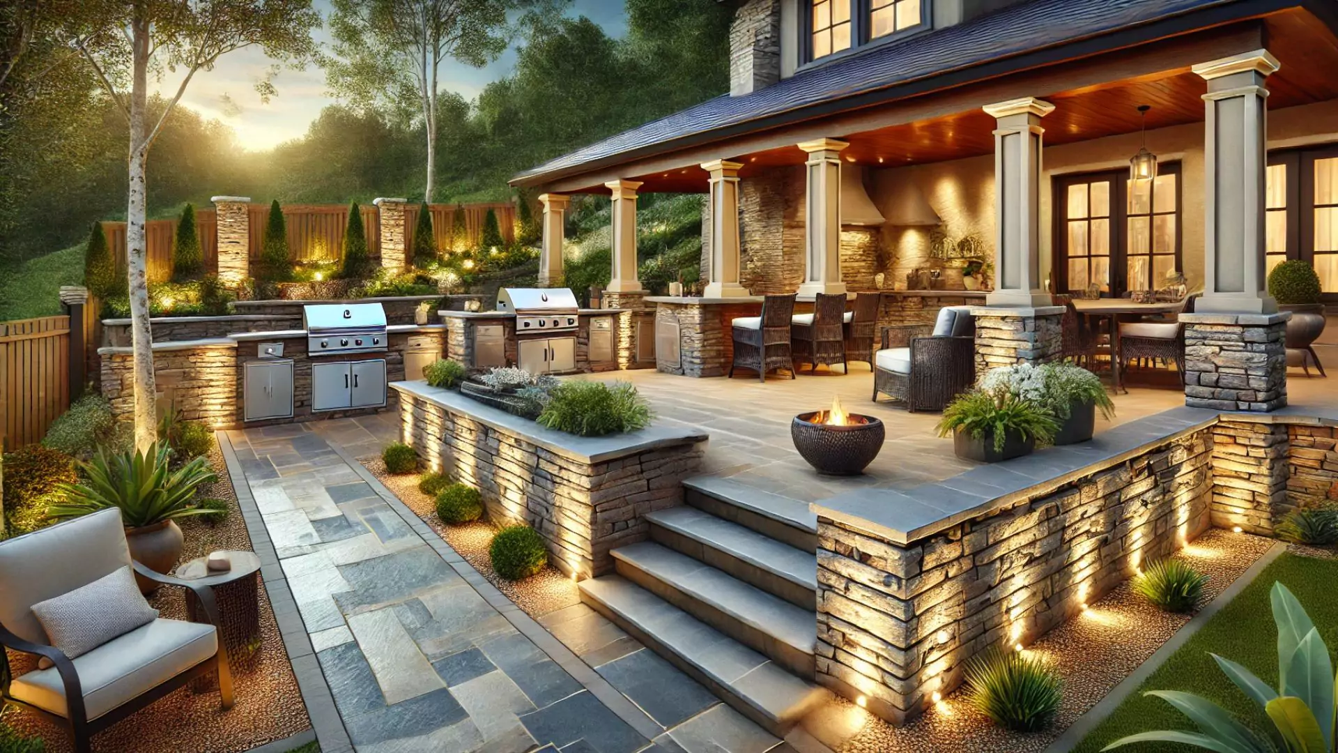 hardscape-project-patio-retaining-wall-outdoor-kitchen-image hardscape project patio retaining wall outdoor kitchen image